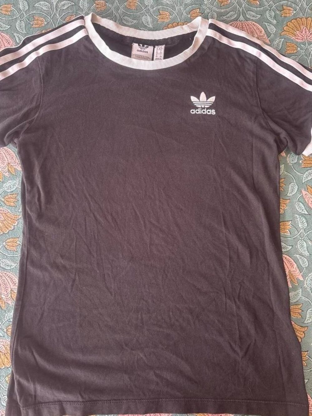 Adidas Women's Grey and Brown T-shirt